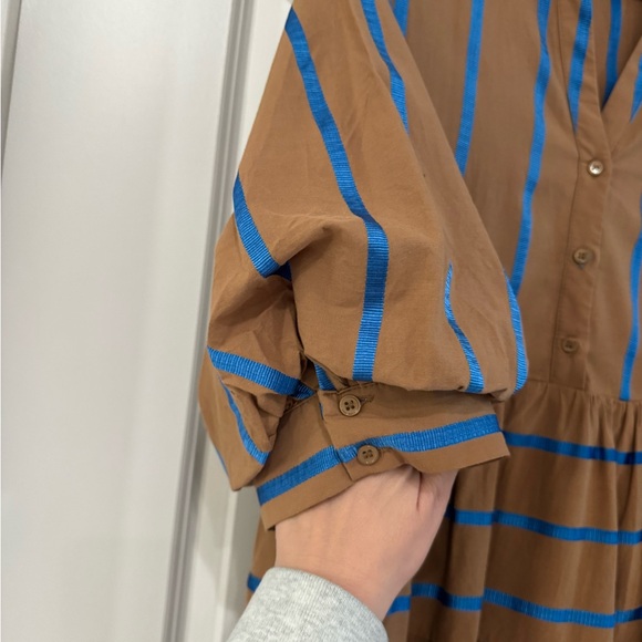 English Factory Striped Collared Midi Dress - Picture 3 of 3